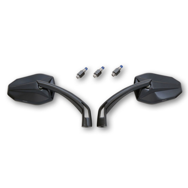 Rétroviseur de guidon Highsider pro Victory – noir – la paire