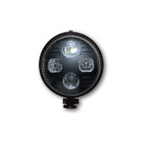 Feu avant LED Highsider pro Atlanta - 5 3/4 pouces - homologué E - noir - à l'unité