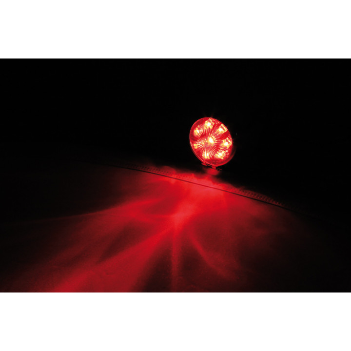 Feu arrière LED Highsider smart Bates Style homologué - verre rouge - l'unité 255-130
