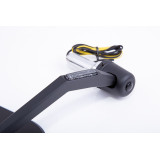 Rétroviseur d'embout de guidon Highsider pro Victory-X avec clignotants LED - noir - l'unité