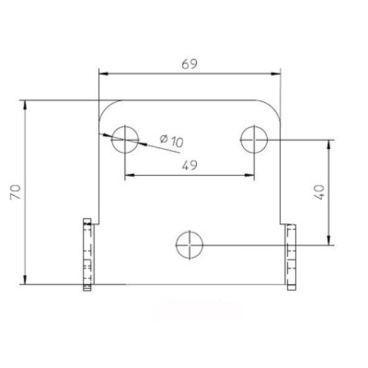 Support de plaque universel Highsider pro Type | Oxmoto
