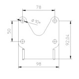 Support de plaque universel Highsider pro Type | Oxmoto