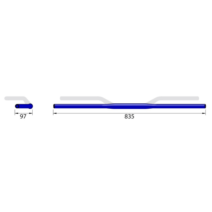Guidon Highsider pro X-Bar Drag Bar Wide XD2 | Oxmoto