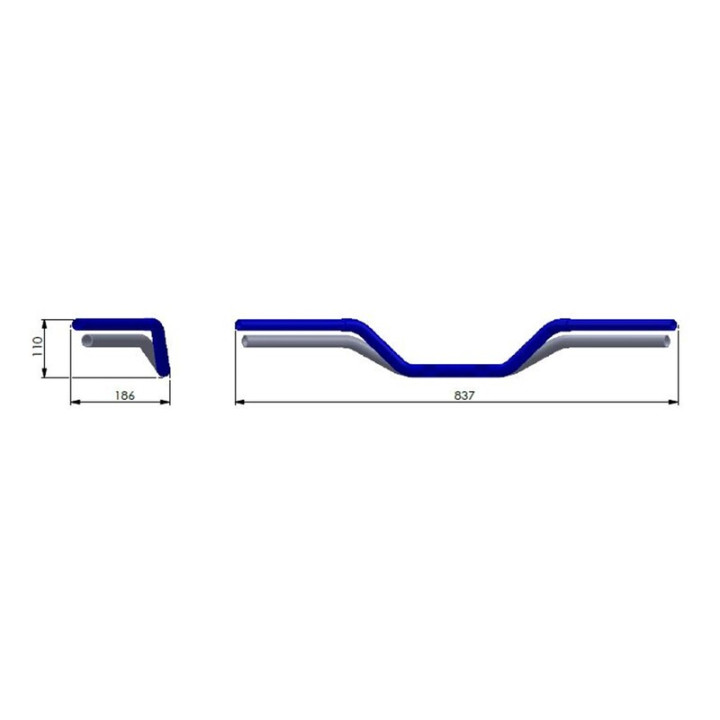 Guidon Highsider pro Flat Track 1140753 | Oxmoto