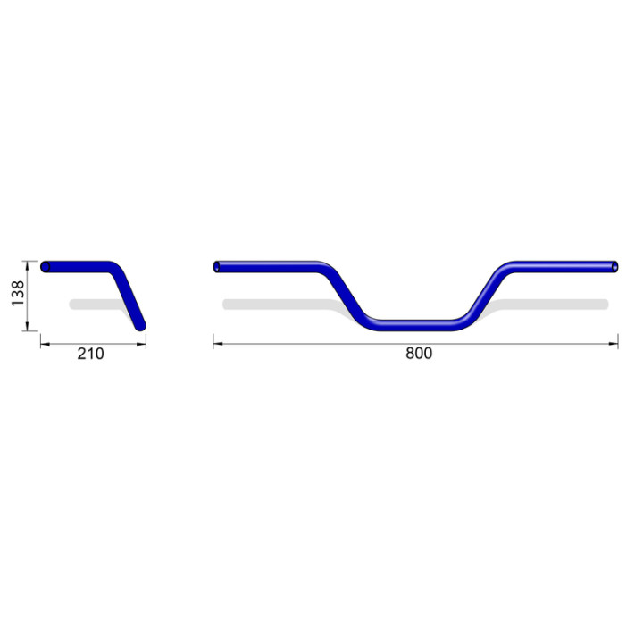 Guidon Highsider pro Touring L03 acier - noir | Oxmoto