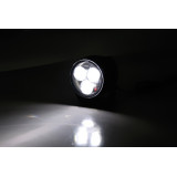 Feu avant LED Highsider pro Satellite - homologué E - noir - à l'unité