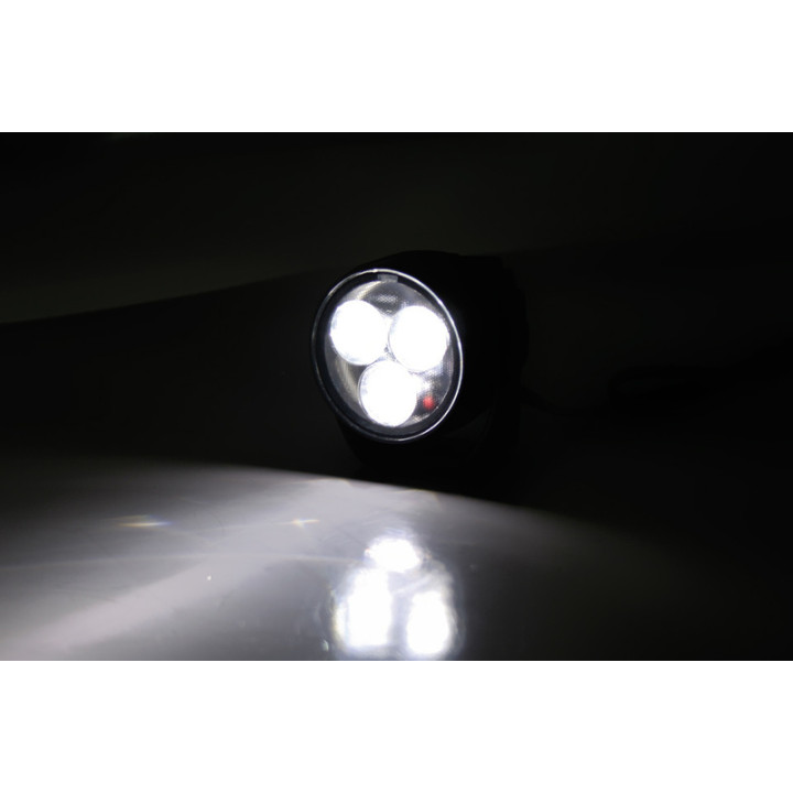 Feu avant LED Highsider pro Satellite - homologué E - noir - à l'unité