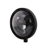 Feu avant LED Highsider pro Frame-R1 Type 11 - 7 pouces - fixation inférieure - homologué E - noir - à l'unité