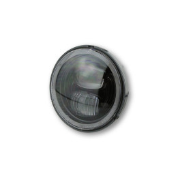 Insert de phare LED Highsider pro Type 7 - 5 3/4 pouces - avec feu de stationnement - rond - homologué E - noir