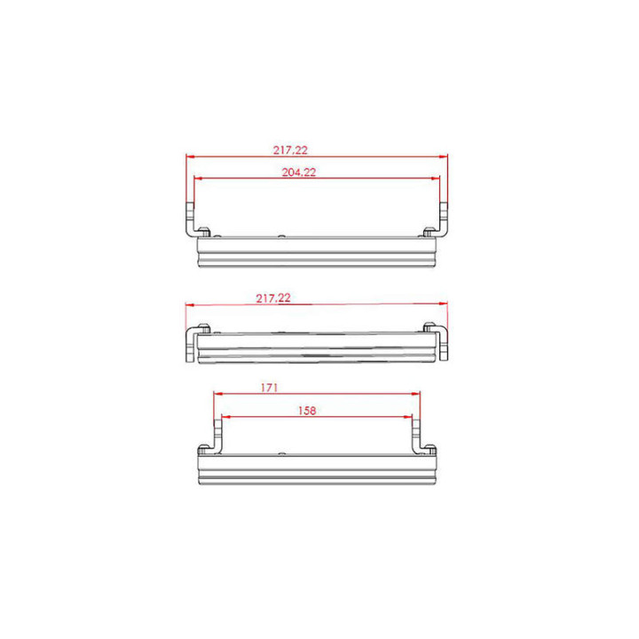 Feu avant LED Highsider pro Frame-R1 Type 11 - 7 pouces - fixation latérale - noir