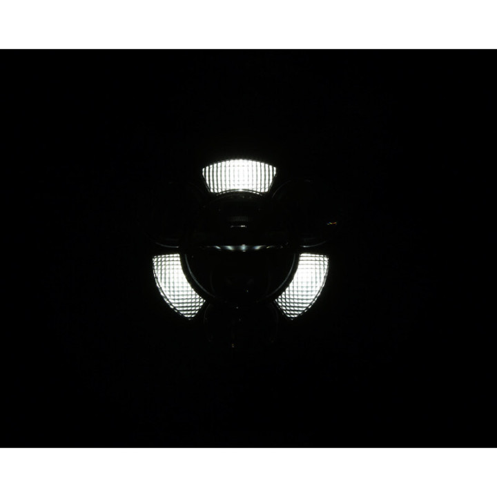 Feu avant LED Highsider pro Frame-R1 Type 11 - 7 pouces - fixation inférieure - homologué E - noir - à l'unité