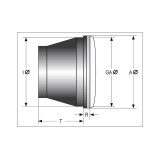 Insert de phare LED Highsider pro Type 3 - 7 pouces - homologué E - noir