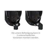 Feu avant LED Highsider pro Frame-R1 Type 11 - 7 pouces - fixation inférieure - homologué E - noir - à l'unité