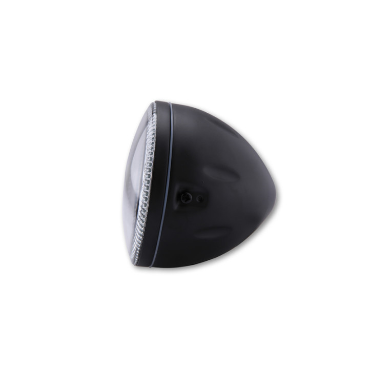 Feu avant H4 Highsider pro Skyline - 5 3/4 pouces - feux de position LED - homologué E - noir - à l'unité