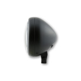 Feu avant LED Highsider pro Pecos Type 6 - 5 3/4 pouces - avec TFL - homologué E - noir Matt - à l'unité