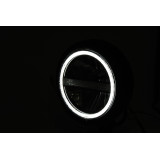 Feu avant LED Highsider pro Pecos Type 6 - 5 3/4 pouces - avec TFL - homologué E - noir Matt - à l'unité