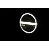 Feu avant LED Highsider pro Pecos Type 6 - 5 3/4 pouces - avec TFL - homologué E - noir Matt - à l'unité