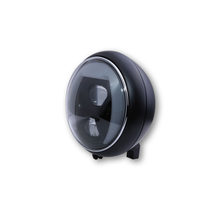 Feu avant LED Highsider pro Yuma 2 Type 8 - 7 pouces - avec TFL - avec feux directionnels - homologué E - noir - à l'unité