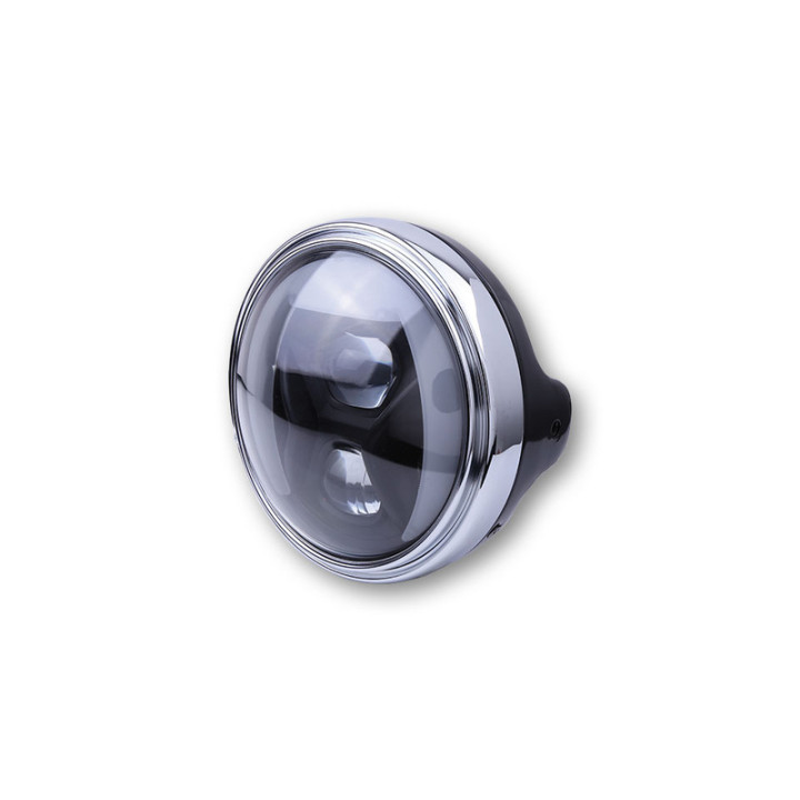 Feu avant LED Highsider pro LTD Type 8 - 7 pouces - avec TFL - avec feux directionnels - homologué E - noir - à l'unité