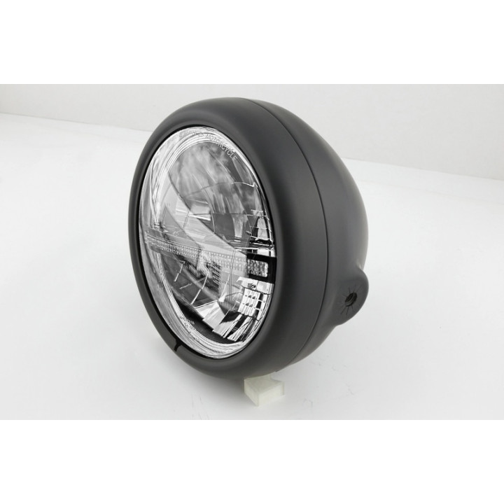 Feu avant LED Highsider pro Pecos Type 12 - 5 3/4 pouces - fixation latérale - avec TFL - noir