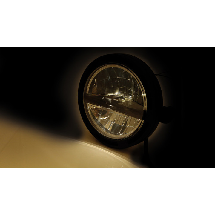 Feu avant LED Highsider pro Frame-R2 Type 5 - 5 3/4 pouces - fixation latérale - noir