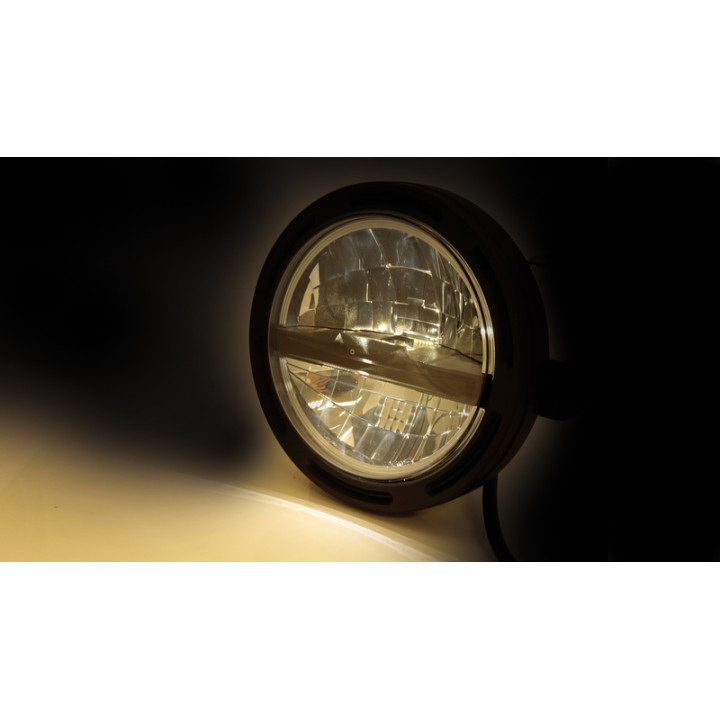 Feu avant LED Highsider pro Frame-R2 Type 5 - 5 3/4 pouces - fixation latérale - noir