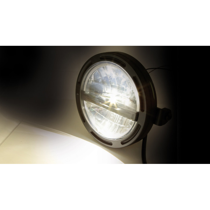 Feu avant LED Highsider pro Frame-R2 Type 5 - 5 3/4 pouces - fixation latérale - noir