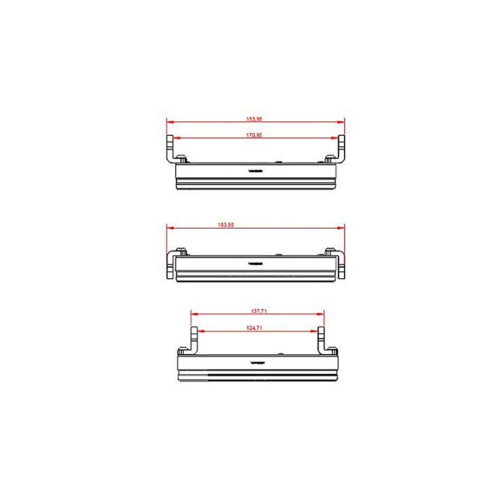 Feu avant LED Highsider pro Frame-R2 Type 5 - 5 3/4 pouces - fixation latérale - noir