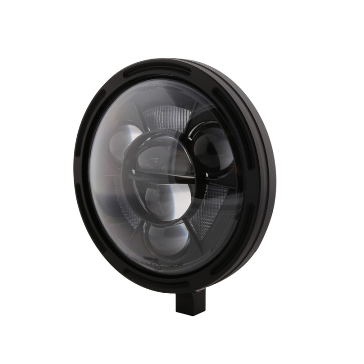 Feu avant LED Highsider pro Frame-R1 Type 11 - 7 pouces - fixation inférieure - noir