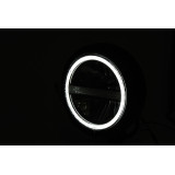 Feu avant LED Highsider pro Pecos Type 6 - 5 3/4 pouces - fixation inférieure - avec TFL - noir