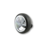 Feu avant LED Highsider pro Pecos Type 5 - 5 3/4 pouces - lentilles noires - fixation latérale - noir