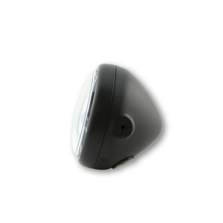 Feu avant LED Highsider pro Pecos Type 5 - 5 3/4 pouces - lentilles noires - fixation latérale - noir