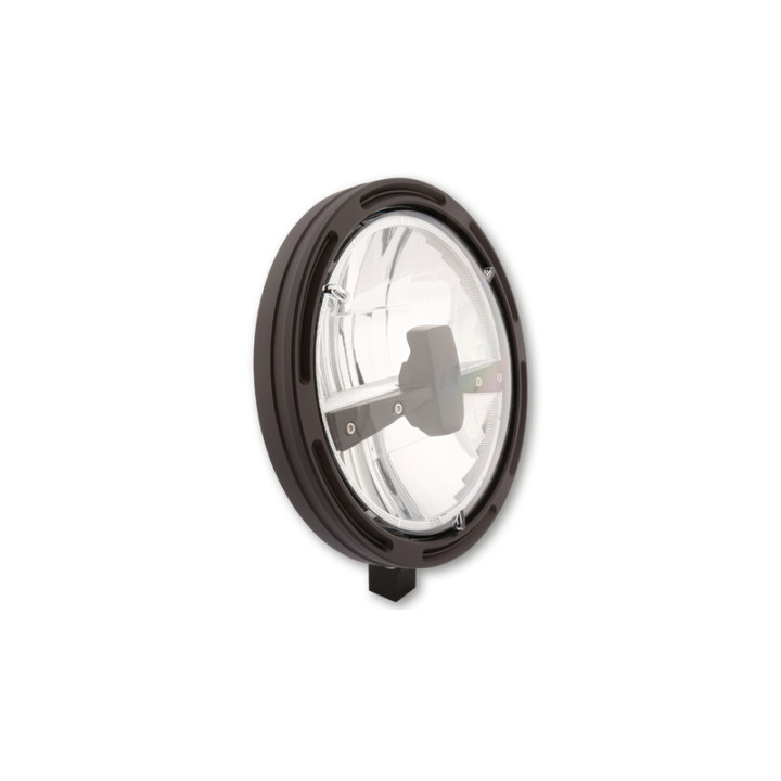Feu avant LED Highsider pro Frame-R1 Type 3 - 7 pouces - fixation inférieure - noir