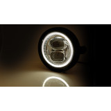 Feu avant LED Highsider pro Frame-R2 Type 7 - 5 3/4 pouces - fixation latérale - noir