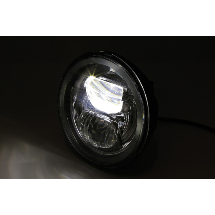 Feu avant LED Highsider pro Frame-R2 Type 7 - 5 3/4 pouces - fixation latérale - noir