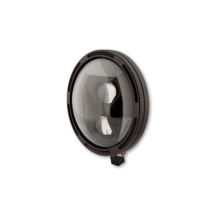 Feu avant LED Highsider pro Frame-R1 Type 8 - 7 pouces - fixation inférieure - noir