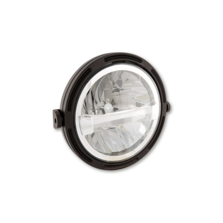 Feu avant LED Highsider pro Frame-R1 Type 4 - 7 pouces - fixation latérale - noir