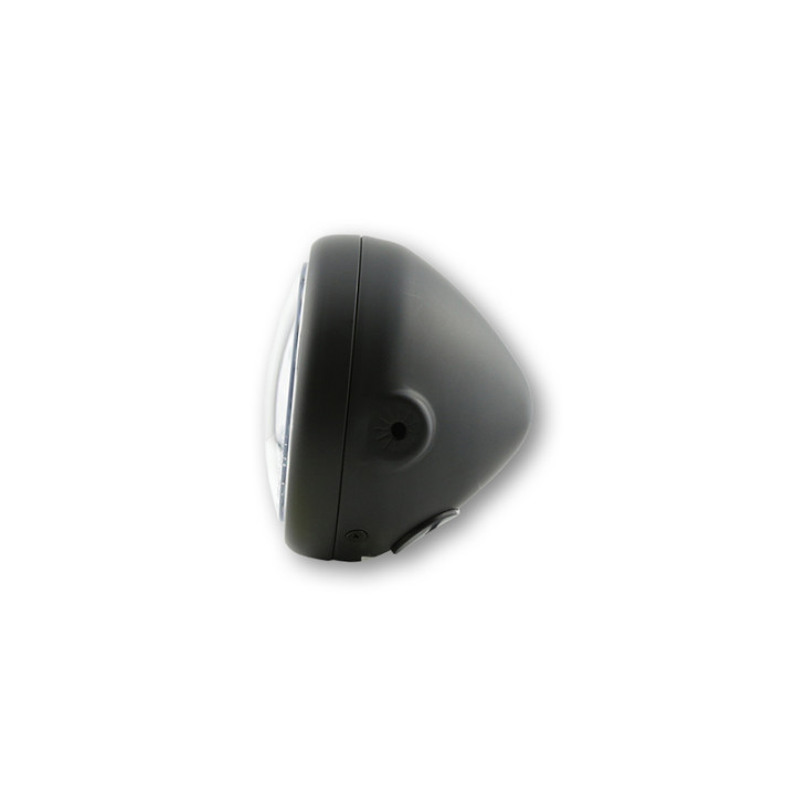 Feu avant LED Highsider pro Pecos Type 7 - 5 3/4 pouces - fixation latérale - avec feu de stationnement Ring - noir