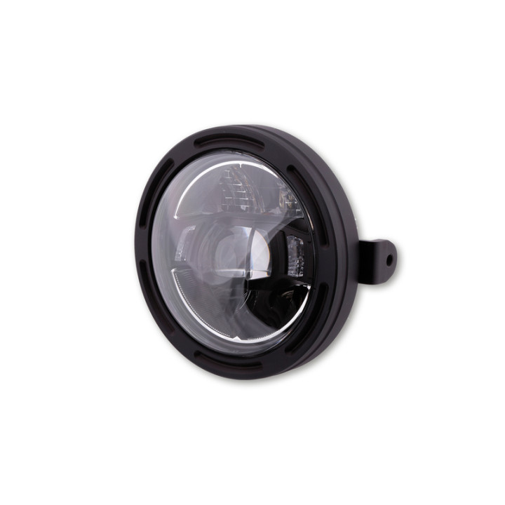 Feu avant LED Highsider pro Frame-R2 Type 10 - 5 3/4 pouces - fixation latérale - noir