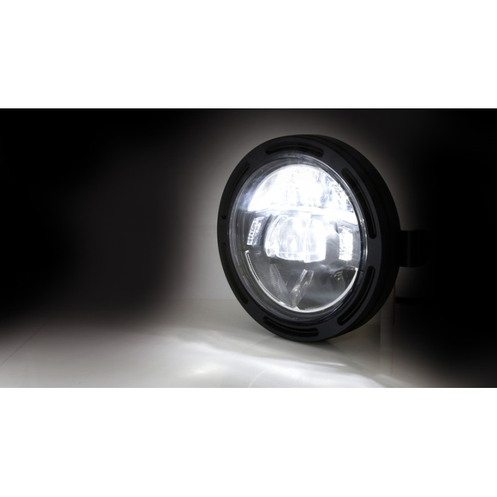 Feu avant LED Highsider pro Frame-R2 Type 10 - 5 3/4 pouces - fixation latérale - noir