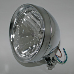 Feu avant Highsider smart Cruiser - 6 1/2 pouces - avec visière - homologué E - chromé - à l'unité