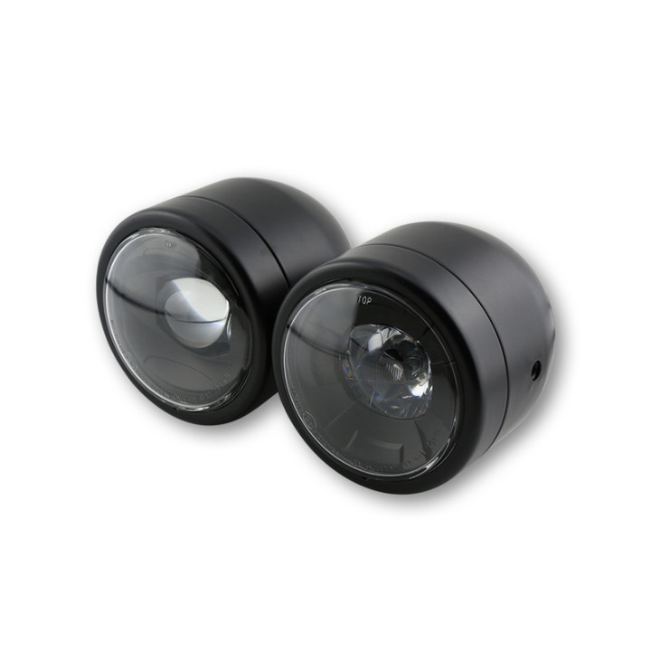 Feu avant LED Highsider smart Twin (3-1/2")- fixation latérale - homologué E - noir - à l'unité