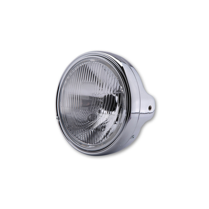 Feu avant LTD H4 Highsider smart - 7 pouces - verre gaufré - fixation latérale - homologué E - chromé - à l'unité