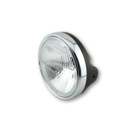 Feu avant LTD H4 Highsider smart - 7 pouces - Insert de phare H4 avec verre gaufré - homologué E - noir - à l'unité