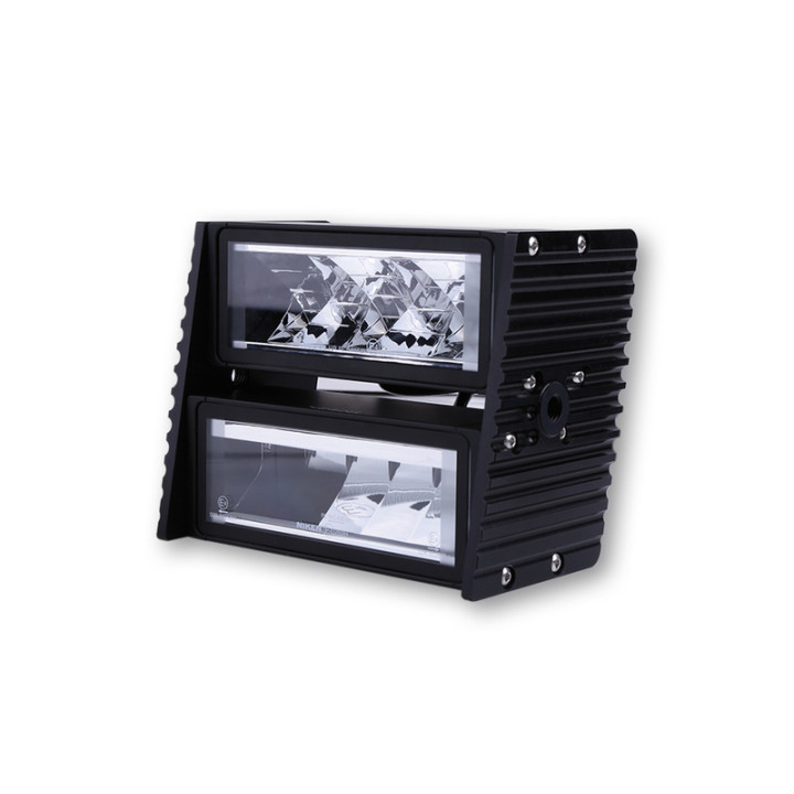 Feu avant LED Highsider pro Ultimate - avec support Wave - homologué E - noir - à l'unité