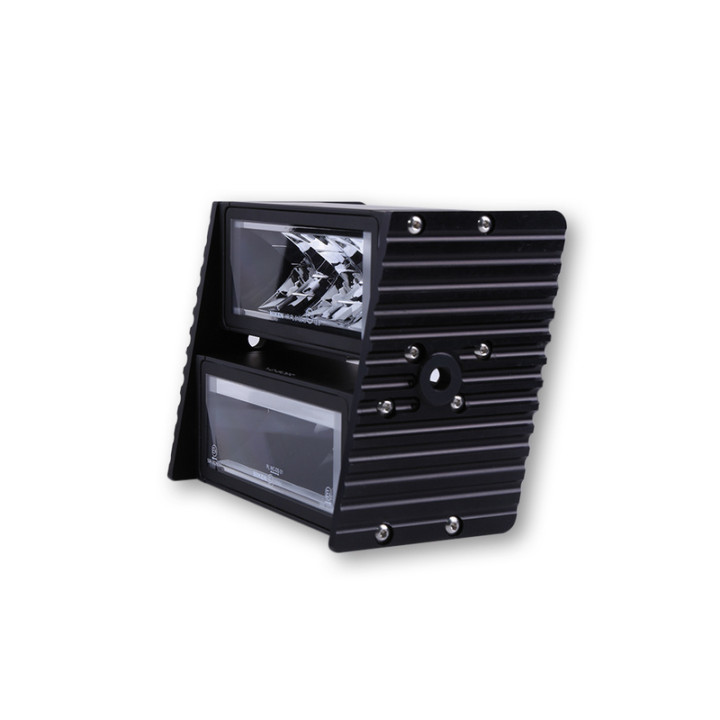 Feu avant LED Highsider pro Ultimate - avec support Wave - homologué E - noir - à l'unité