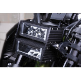 Feu avant LED Highsider pro Ultimate - avec support Wave - homologué E - noir - à l'unité