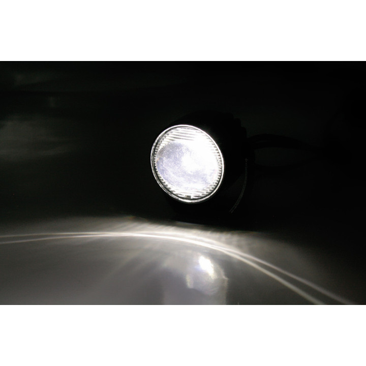 Feu avant LED Highsider pro Satellite - feu de croisement - homologué E - noir - à l'unité