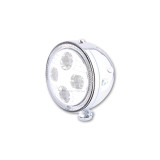 Feu avant LED Highsider pro Atlanta - 5 3/4 pouces - homologué E - chromé - à l'unité