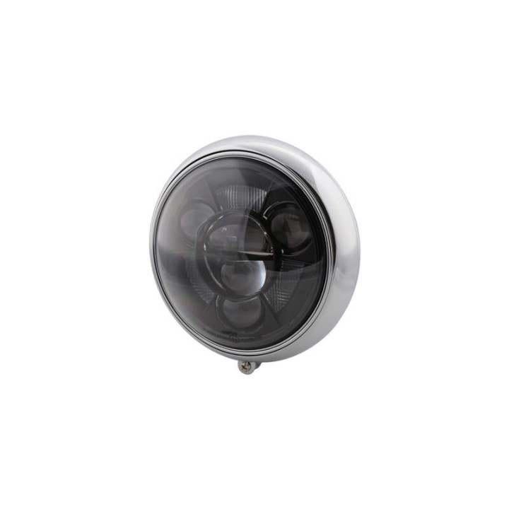 Feu avant LED Highsider pro Yuma 2 Type 11 - 7 pouces - avec TFL - homologué E - chromé - à l'unité